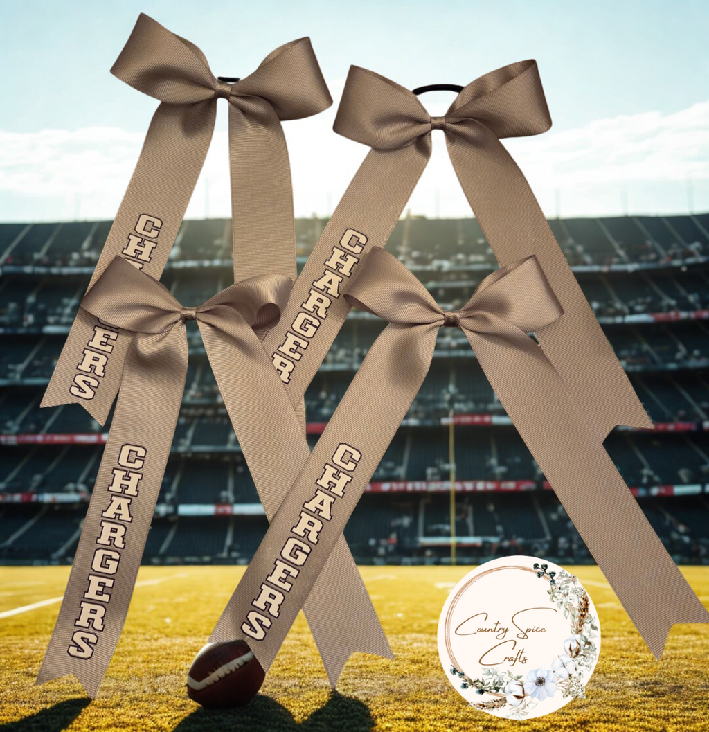 Customized collegiate bow.